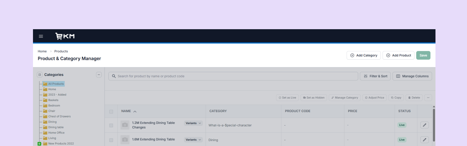Inventory Manager is being renamed to Product & Category Manager